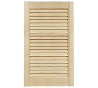 DecoMeister Puertas de Lamas Madera 394x690 mm - Pack de 1 Pino sin tratar | Puerta interior de Armario de láminas con ventilación Abierta, Hoja de Madera Natural para Bricolaje, Grosor 21 mm