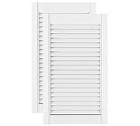 DecoMeister Puertas de Lamas Madera 394x690 mm - Pack de 2 Blanco
