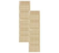 DecoMeister Puertas de Lamas Madera 444x1700 mm - Pack de 2 Pino sin tratar | Puerta interior de Armario de láminas con ventilación Abierta, Hoja de Madera Natural para Bricolaje, Grosor 21 mm