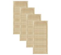 DecoMeister Puertas de Lamas Madera 494x1100 mm - Pack de 4 Pino sin tratar