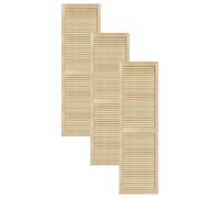 DecoMeister Puertas de Lamas Madera 494x1700 mm - Pack de 3 Pino sin tratar