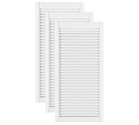 DecoMeister Puertas de Lamas Madera 494x993 mm - Pack de 3 Blanco