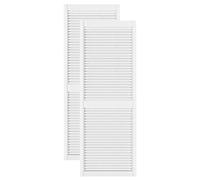 DecoMeister Puertas de Lamas Madera 594x1700 mm - Pack de 2 Blanco | Puerta interior de Armario de láminas con ventilación Abierta, Hoja de Pino de Madera Natural para Bricolaje, Grosor 21 mm