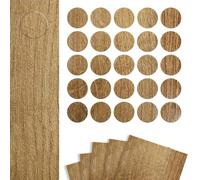 DecoMeister Tapas Adhesivas para Tornillos Agujeros Tapones para Muebles Madera Tapa Embellecedora Pegatinas para Tapar Armario Escritorio Patrón Roble Riva Ø 14mm Juego de 125 Piezas