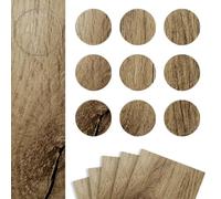 DecoMeister Tapas Adhesivas para Tornillos Agujeros Tapones para Muebles Madera Tapa Embellecedora Pegatinas para Tapar Armario Escritorio Patrón Roble Grand Natural Ø 20mm Juego de 45 Piezas