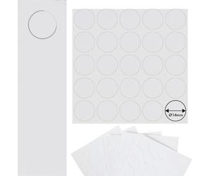 DecoMeister Tapas Adhesivas para Tornillos Agujeros Tapones para Muebles Madera Tapa Embellecedora Pegatinas para Tapar Armario Escritorio Patrón Blanco Ártico Mate Ø 14mm Juego de 125 Piezas