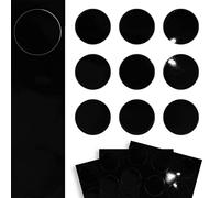 DecoMeister Tapones Adhesivos para Muebles Madera Tapa Embellecedora Autoadhesiva para Agujeros Tapas Cubiertas para Tornillos Pegatinas para Tapar Armario Escritorio Ø 20mm Negro Brillante 27 Piezas