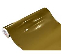 DecoMeister Vinilo Adhesivo Oro Alto Brillo Papel Para Muebles Cocina Armario Puerta Película Decorativa Impermeable Para Forrar Mesa Lámina Autoadhesiva Unicolor En Rollo 100x50 cm Dorado Brillante