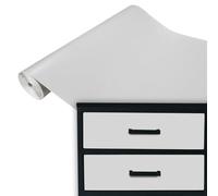 DecoMeister Vinilo Adhesivo para Muebles 45x100 cm - Papel Decorativo Color Liso Resistente para Renovación de Armarios, Mesas y Puertas - Película Impermeable y Termoformable - Gris Claro Mate