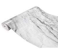 DecoMeister Vinilo Adhesivo para Muebles 45x240 cm - Papel Decorativo con Efecto Piedra para Cocina, Armarios y Mesa - Lámina Autoadhesiva de PVC Termoformable e Impermeable - Mármol Gris Oscuro