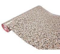 DecoMeister Vinilo Adhesivo para Muebles 45x490 cm - Papel Decorativo con Efecto Piedra para Cocina, Armarios y Mesa - Lámina Autoadhesiva de PVC Termoformable e Impermeable - Granito Beige