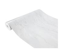 DecoMeister Vinilo Adhesivo para Muebles 45x490 cm - Papel Decorativo con Efecto Piedra para Cocina, Armarios y Mesa - Lámina Autoadhesiva de PVC Termoformable e Impermeable - Mármol Blanco Mate