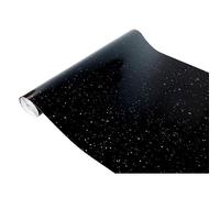 DecoMeister Vinilo Adhesivo para Muebles 67,5x490 cm - Papel Decorativo con Efecto Piedra para Cocina, Armarios y Mesa - Lámina Autoadhesiva de PVC Termoformable e Impermeable - Granito Negro