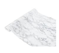 DecoMeister Vinilo Adhesivo para Muebles 67,5x490 cm - Papel Decorativo con Efecto Piedra para Cocina, Armarios y Mesa - Lámina Autoadhesiva de PVC Termoformable e Impermeable - Mármol Blanco