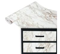 DecoMeister Vinilo Adhesivo para Muebles 90x100 cm - Papel Decorativo con Efecto Piedra para Cocina, Armarios y Mesa - Lámina Autoadhesiva Termoformable, Impermeable y Lavable - Mármol