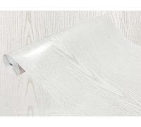 DecoMeister Vinilo Adhesivo para Muebles 90x25 cm - Papel Decorativo con Efecto Madera para Cocina, Armarios y Mesa - Lámina Autoadhesiva de PVC Termoformable e Impermeable - Madera Nacarada