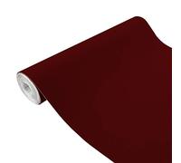 DecoMeister Vinilo Adhesivo para Muebles Efecto Terciopelo 45x100 cm - Papel Decorativo para Renovación de Mesas Armarios y Forrar Interiores - Rollo Opaco Grueso - Rojo Borgoña