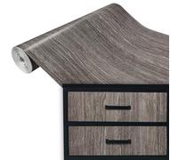 DecoMeister Vinilo Adhesivo Para Muebles Imitación de Madera de Roble Gris Nacado Papel Autoadhesivo Lámina Para Pared Cocina Puertas En Rollo Para Forrar Aspecto Madera 90 x 100 cm Por Metros