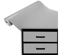 DecoMeister Vinilo Adhesivo Para Pared Muebles Gris Mate Papel Autoadhesivo Para Cocina Vinilos de PVC Lámina Decorativa Unicolor Película Para Forrar En Rollo 45 x 100 cm Por Metros