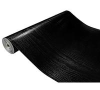 DecoMeister Vinilo Imitacion de Madera Negra Papel Adhesivo Para Muebles Autoadhesivo Lámina Decorativa Para Cocina Pared Puertas Para Forrar En Rollo Aspecto Madera 45 x 100 cm