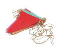DECOMELODY 1 Paquete Banderines de Tela de Imitación Lino para Bodas y Fiestas de Banderines con de Metros Decoración para Celebraciones