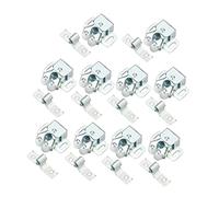 DECOMELODY 10 piezas Pestillo de Puerta Ajustable con para Gabinetes Cerradura de Chasis y Interruptor de Accesorios de Mueble Acero Inoxidable Plateado
