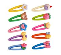 DECOMELODY 10 piezas Pinzas Pelo Pequeñas para Niña Accesorios Kawaii con Diseño Cartoon de Frutas Clips Duraderos Colores Brillantes para Peinados Infantiles
