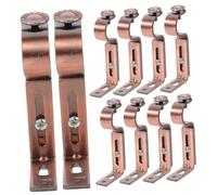 DECOMELODY 10 Piezas Soportes para Barra de Cortina de Hierro Soporte Resistente para Colgar Cortinas Fijación Lateral Instalación con Taladro para Dormitorio y Salón