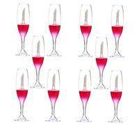 DECOMELODY 10 piezas Tubos Brillo Labios Mini Copa Vino Envases Vacíos para Maquillaje Profesional Diseño Desmontable Fácil Recarga Organizador Práctico para Líquidos Labiales