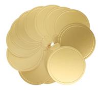 DECOMELODY 100 piezas Bases Redondas para Tartas Cartón Resistente Dorado Soporte para Mousse y para Bodas Fiestas y Pastelerías