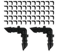 DECOMELODY 1000 Conectores de Manguera Púas 1/4 para Riego por Goteo Curvas para Conectores de Tubería de Jardinería Accesorios de Riego Resistentes para Sistemas Agrícolas y Cuidado del