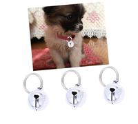 DECOMELODY 12 Piezas Campanas de Cobre para Mascotas Colgantes para Gatos y Perros Accesorios Decorativos Color Plata