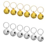 DECOMELODY 12 Piezas Campanas para Collar de Perro y Gato de Metal de 16 Mm, Colgantes Aplicables para Entrenamiento y Accesorios de Vacaciones al Aire Libre