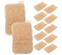 DECOMELODY 12 Piezas Estropajo Lufa Natural Reutilizable para Cocina de Esponjas Vegetales de Fibra Natural Resistente Secado Rápido Esponja Biodegradable para Limpieza de Platos y Fregaderos