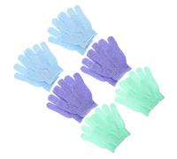 DECOMELODY 12 piezas Manoplas de Ducha Exfoliantes de Nylon Guantes para Limpieza Corporal que Eliminan Células Muertas y Mejoran Circulación Suaves y Duraderos para Uso Diario Piel