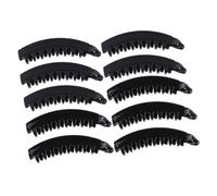 DECOMELODY 12 piezas Pinzas Pelo Plátano Grandes con Muelle Unidades Negro Brillante Clips Banana con Dientes para Sujetar Coleta para Ducha y Actividades Diarias Mujeres