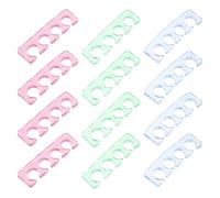 DECOMELODY 12 Piezas Separadores de Dedos Silicona Suave para Pedicura y Manicura Corrector y Espaciador Protección Anti-manchas para Esmalte Material Transpirable y Cómodo