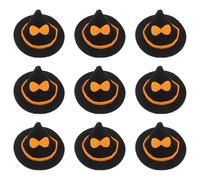 DECOMELODY 12 Piezas Sombreros de Bruja para Botellas de Vino Mini Tapones de Fieltro Reutilizables para Decoración de Halloween Accesorios para Fiestas y Manualidades