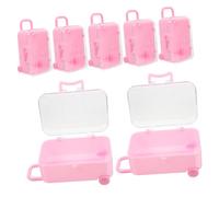 DECOMELODY 12piezas Cajas para Dulces Transparentes Unidades Maletas de Viaje Miniatura para Regalos Cajas de Almacenamiento Creativas para Bodas Fiestas Eventos