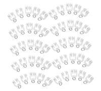 DECOMELODY 140 Piezas Riel de Cortina con Rodillos Silenciosos Doble Rueda Plástico para Divisor de Cortinas Ventana Puerta Ducha Compatible con Rieles Curvos y Rectos
