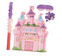 DECOMELODY 1juego Piñata De Castillo De Princesa Para Cumpleaños Decoración De Fiesta Infantil Interactivo De Romper Dulces Incluye Bastón Para Celebraciones De Niñas