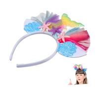 DECOMELODY 1pieza Diadema De Fiesta De Sirena Colorida Para Niñas Accesorio De Disfraz Único y Divertido Para Celebraciones y Cumpleaños