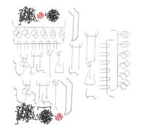 DECOMELODY 2 Juegos Ganchos Metálicos para Tablero Perforado con Cubiertas Antideslizantes Ganchos de Exhibición Compatibles con Estantes para Tiendas Organizador de Herramientas para Cocina