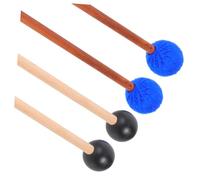 DECOMELODY 2 pares Mazas de Marimba de Arce Mango Ergonómico Cabeza de Hilo y Goma para Percusión Práctica y Duradera para Músicos