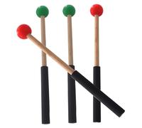 DECOMELODY 2 pares Mazas de Percusión para Marimba y Lengua con Mango de Madera Cabeza de Goma Accesorios para Estudiantes y Músicos Herramientas Duraderas para Práctica Musical