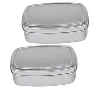 DECOMELODY 2 Piezas Caja de Jabón de Aluminio Portátil Unidades Estuche Multiusos Compacto para Viaje Contenedor Resistente para Jabón Sólido y Cosméticos Diseño Ligero y Duradero