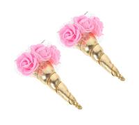 DECOMELODY 2 Piezas Clips de Unicornio para Niñas Accesorios de Fiesta Color Dorado Pinzas Delicadas para Cabello de Niña Decoración para Cumpleaños y Halloween