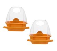 DECOMELODY 2 Piezas Comedero Colgante para Jaula de Pájaros Tazones Resistentes para Comida y Agua Compatible con Periquitos Codornices y Pinzones Diseño Antivuelco Fácil de Limpiar y