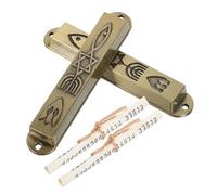 DECOMELODY 2 Piezas Mezuzá Metálicas Vintage con Escritura Sagrada Decoración Artesanal para Puerta Religioso para Hogar y Regalo Cultural