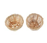 DECOMELODY 2 Piezas Nido de bambú pequeño pájaro Nido Cría Mascotas nidos casa de pájaros Hecho De Madera